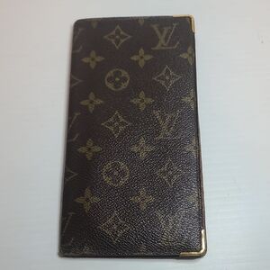 Vintage Louis Vuitton Brown and Gold Monogram Wallet